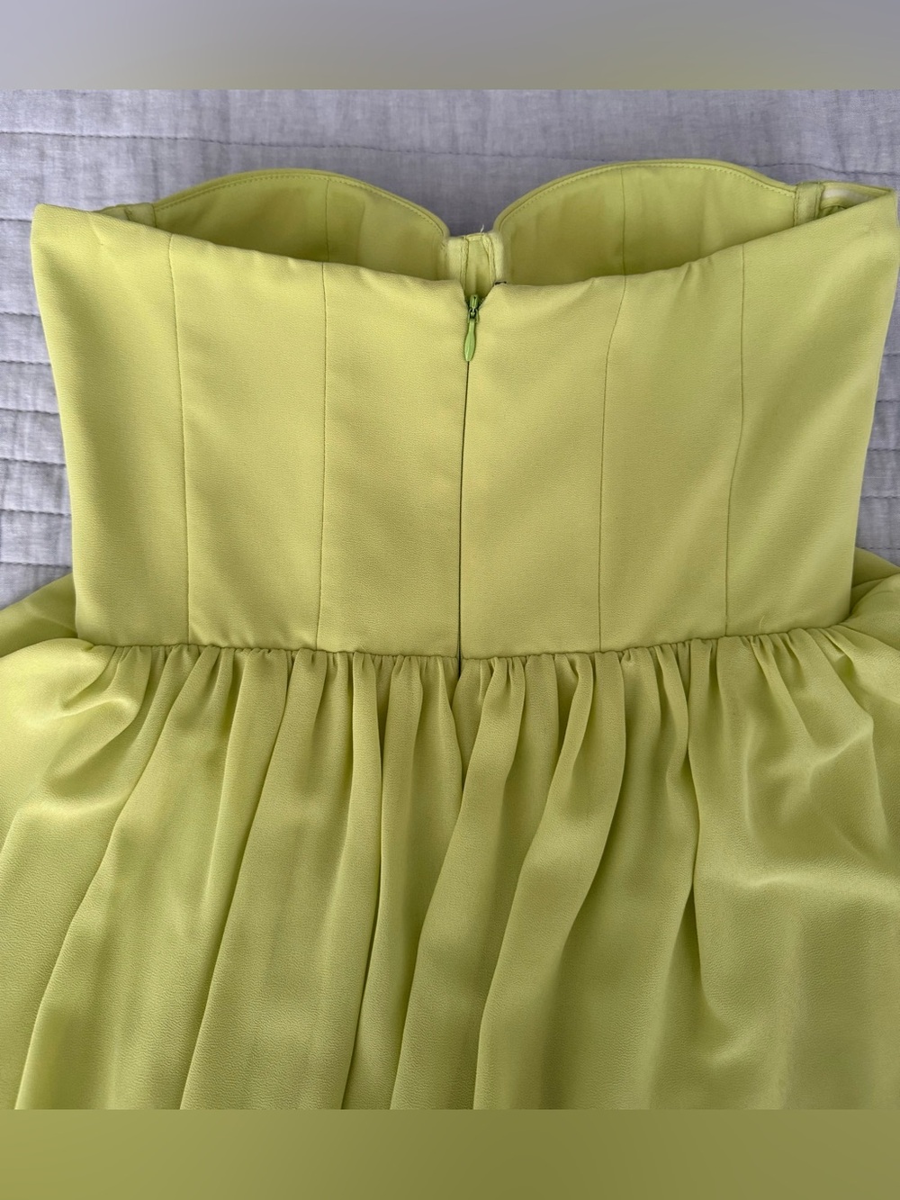 Lovers + Friends Lime Strapless Tiered Maxi Dress. SZ: S Like New. - Picture 8 of 8